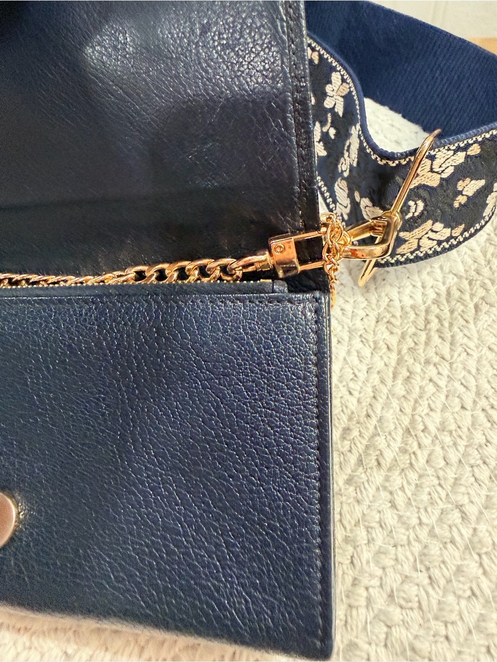 Balenciaga Le City Wallet on Chain Crossbody Blue w/ Strap & Charm - Picture 16 of 17